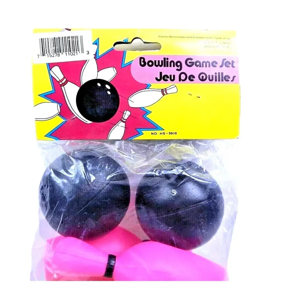 Vintage Bowling Game Toy 12 Piece Set Rare 1980's Sealed New HS-3010